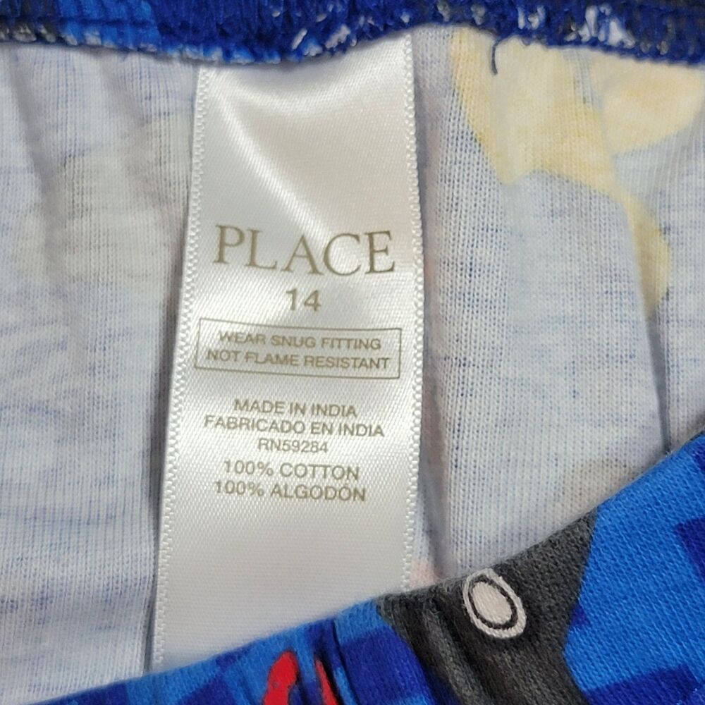 Place Youth Cotton PJ Pants Navy Pizza & Poop - Size Youth 14 - Picture 4 of 4